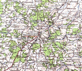 Karte der Region Nowogrodek von 1928