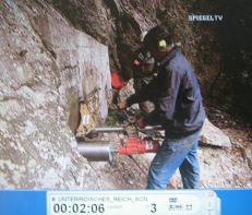 The tunnel entrance in
                          Oberammergau is drilled out 01