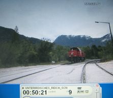 Ebensee11, a cargo locomotive is coming