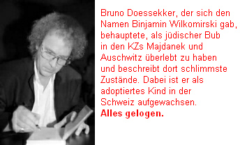 Binjamin Wilkomirski beim
                        Signieren