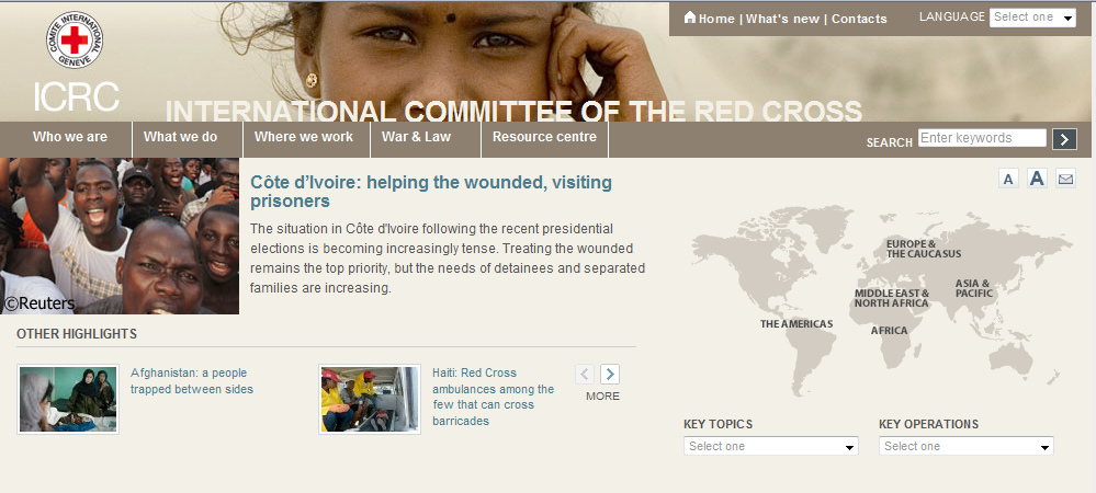 Red
              Cross in Geneva, web site:
              http://www.icrc.org/eng/index.jsp