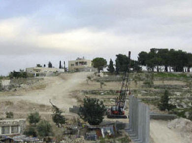 Mauer in Israel Palästina in Bau,
                  wall in Israel Palestina in construction