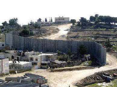 Mauer in Israel Palästina in Bau,
                  wall in Israel Palestine in construction