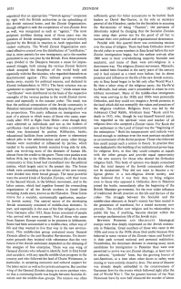 Encyclopaedia Judaica (1971): Zionism, vol.
                        16, col. 1053-1054