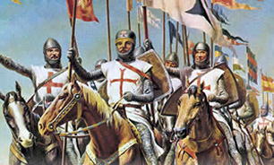 Crusade army of the "Christian" gay
                    infertile criminal Church [9] - these order armies
                    were mostly gays and corrupt