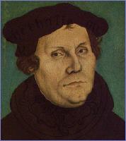 Lutero,
                    retrato [40]: primero fue un revolucionario, después
                    salió como propagandista alcohólico