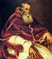 The gay
                infertile criminal Pope Paul III., portrait, one can
                assume he is also impoten