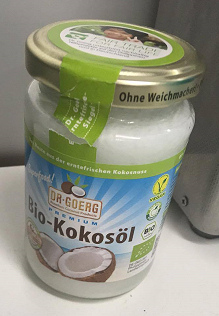 Medicina Natural de la Madre
                    Tierra, aceite de coco: aceite de coco en Alemania -
                    aceite de coco en frasco abierto, estado slido -
                    cura enfermedades de la piel, heridas, incluso
                    inflamacin interna, SIDA, etc.