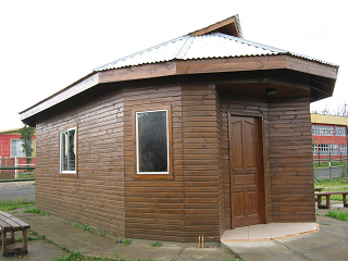 Temuco Cholchol, ein Wohnhaus in Form einer Ruca