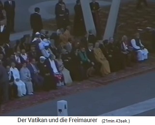 The meeting of all religions at the Vatican on 18 October 1999 - other religious representatives must sit on little chairs