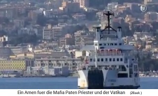 Un ferry (transbordador) entre Calabria y Sicilia, entre Mesina y Reggio