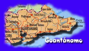 Map of Guantanamo Province with Guantanamo
                      Bay (Spanish: Bahía de Guantanamo)