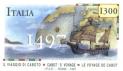 Italian stamp
                        honoring Giovanni Caboto / John Cabot on an
                        Italian stamp