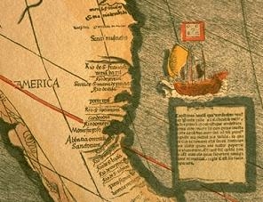 The word of "America" of the German
                      geographer Mr. Waldseemüller in 1507