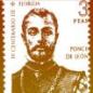 Poncé / Ponce
                          de Leon / León, spanischer Kolonialist, auf
                          einer Briefmarke Spaniens