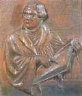 Martin Luther, bronze relief