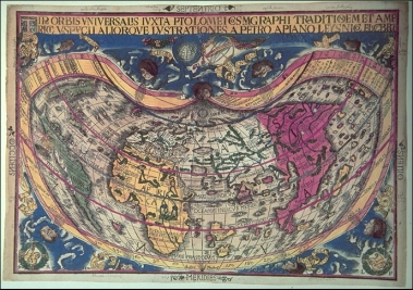 1520: world map by Peter Apianus