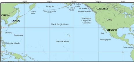 Map with the "Pacific"
                              between Mexico and the
                              "Philippines" and Maluccas
                              Islands