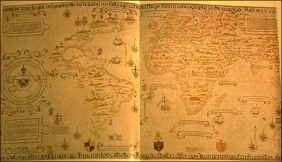 Weltkarte von Diego Ribero 1529