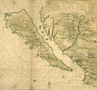 Karte von
                      California / Kalifornien als Insel, 1620