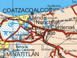 Karte Region von Coatzacoalcos