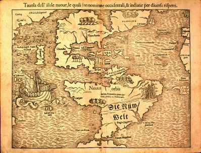 Weltkarte von Sebastian Mnster 1552