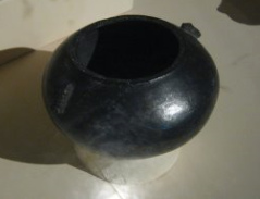 Inca culture, big soup
                            bowl in black