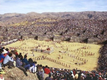 Festival
                            "Inti Raymi" in Sacsayhuamn near
                            Cusco 01