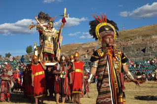 Festival "Inti Raymi" in
                            Sacsayhuamn near Cusco 02