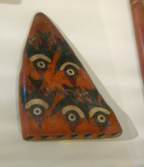 Panpipe of Nasca culture with birds on
                            it