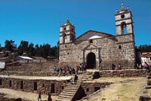 Church on Inca walls for example in
                              Vilcashuamn in Peru 02