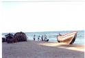 Pondichry / Pondicherry Fischerboot am
                          Strand