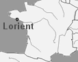 Karte von Frankreich mit der Position von
                    Lorient