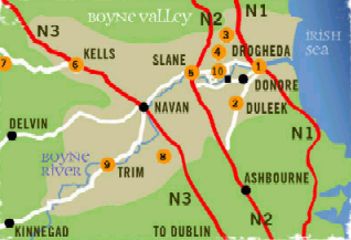 Provinz Meath
                              mit Fluss Boyne River