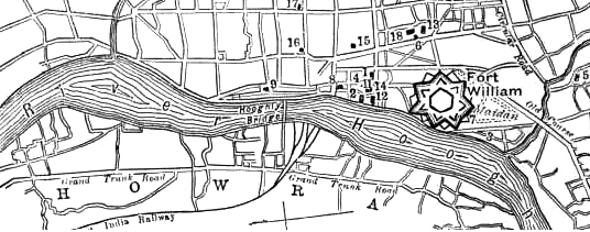 Sutanati, Fort William als Vorlufer
                              von Kalkutta