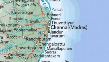 Die Position /
                            posicion von Madras / Chennai