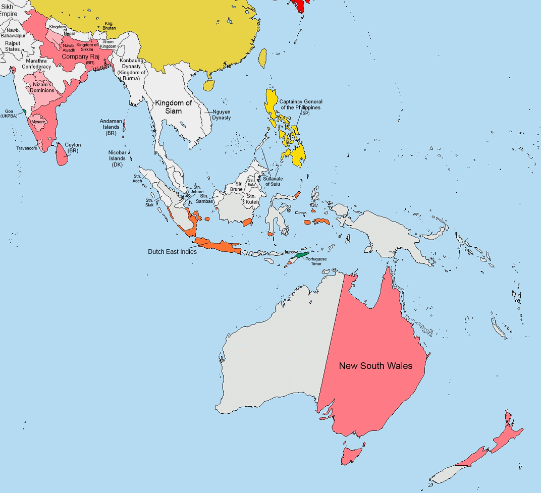 Map with Asia of 1815