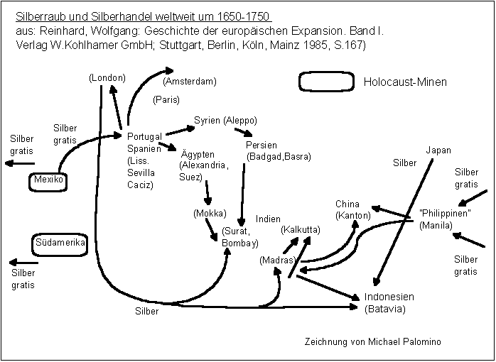 Silberraub und
                      Silberhandel weltweit um 1650-1750