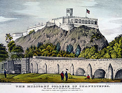 Mexico City castle as military
                academy since 1841