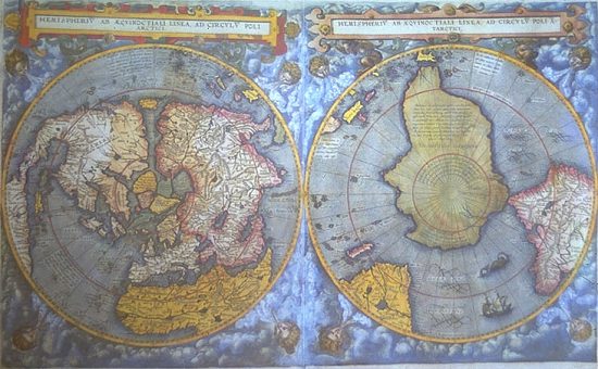 Weltkarte Cornelius
                de Jode 1593