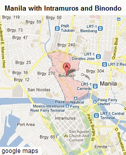 Plan of Manila with
                      Intramuros and Chinatown district Binondo