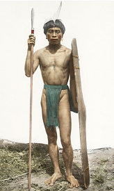 Igorot-Krieger in Ifuago, Nort-Luzon