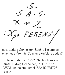 Kolumbus Unterschrift