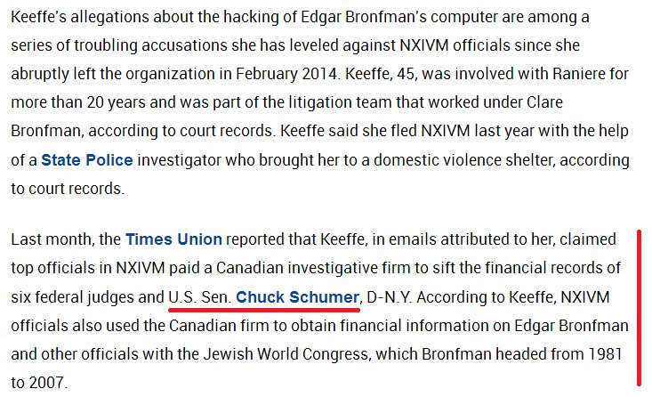 Zitat: Die zionistische
                  Nexium-Sekte erpresste Chuck Schumer