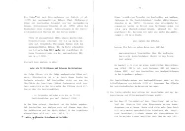 Kieler Amalgamgutachten: Wissenstand von
                          1955: Kaugummi, Quecksilberdampf,
                          Ftenschdigung, bertragung durchs Dentin
                          etc. Seiten 72-73