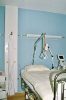 hospital room in light blue