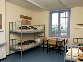 A
                          prison cell in pastel colors