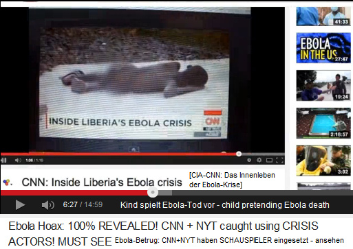Liberia hoax:
                            Naked child pretending an Ebola death