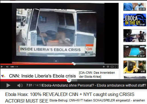 Liberia hoax:
                            Ebola ambulance is open without staff (!!!)
                            - and the two Ebola actors are payed
                            probably by CIA (!!!)