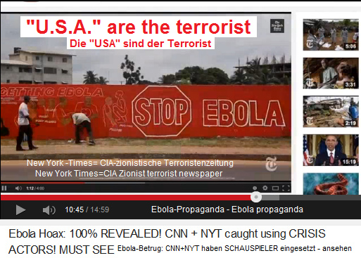 Das Fälscher-Video der CIA-New York
                            Times zeigt die Ebola-Propaganda "Stopp
                            Ebola" in Monrovia
